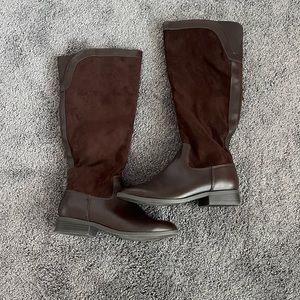 Liz Claiborne Women's Riverside memory foam boots Brown  size 5.5 M Riding boots